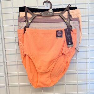 Gloria Vanderbilt Women's Panties - Orange, Black, Tan, Purple, Cream